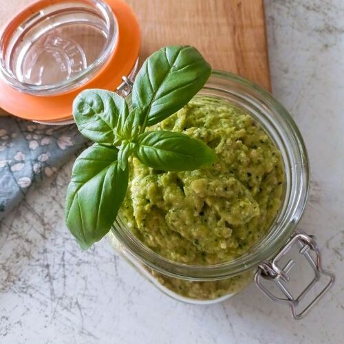 Raw Zucchini and Almond Pesto